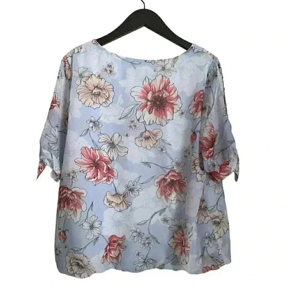 I.N. Studio Floral Shirt - Size Large - Summer Blouse - IN Studio - Picture 6 of 7